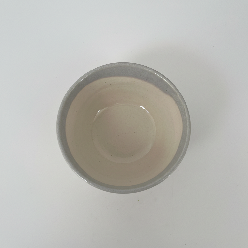 Top-down view of ceramic bowl