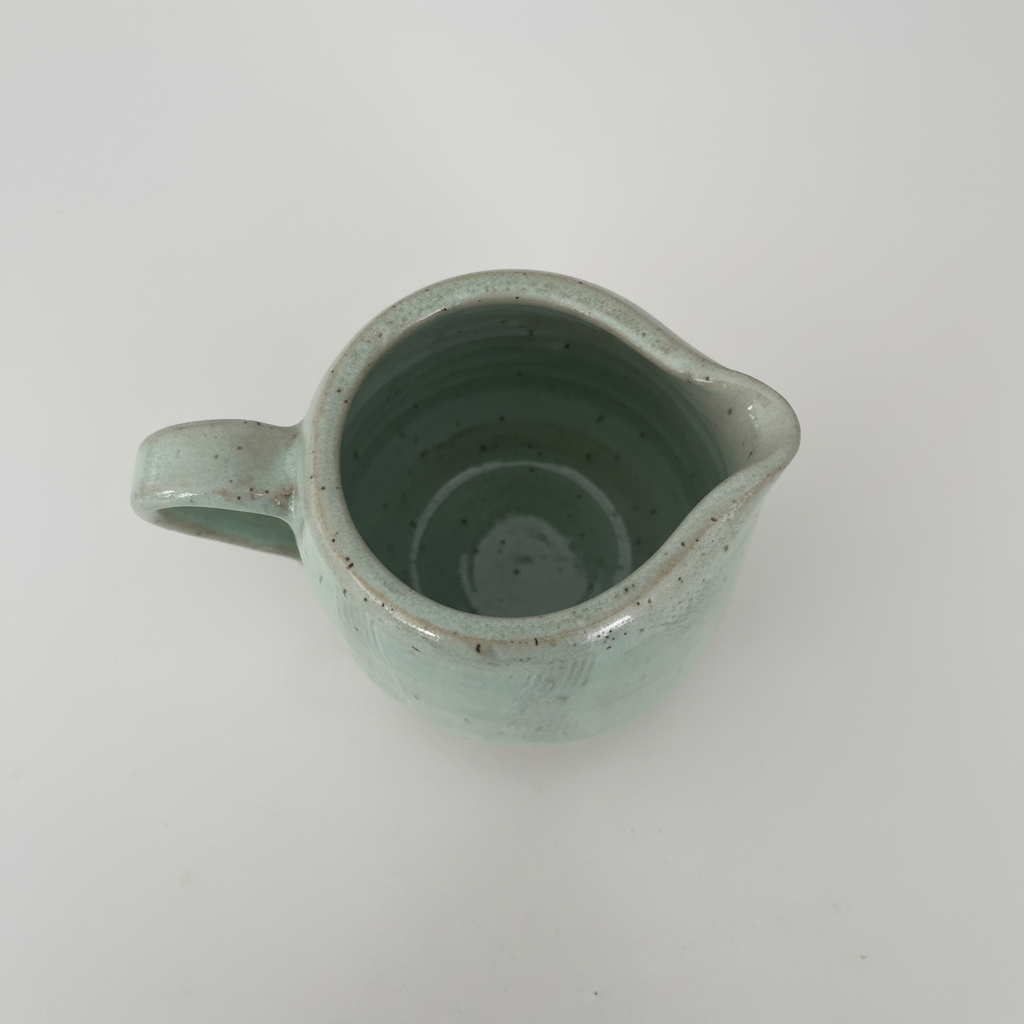 Top-down view of ceramic pitcher